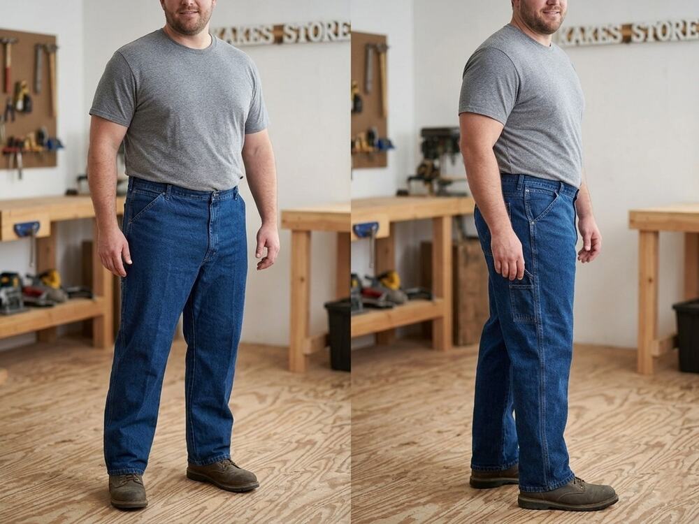 Wrangler Rigs Relaxed Carpenter Pants Men 48x30 Blue 100% Cotton NWT Workware